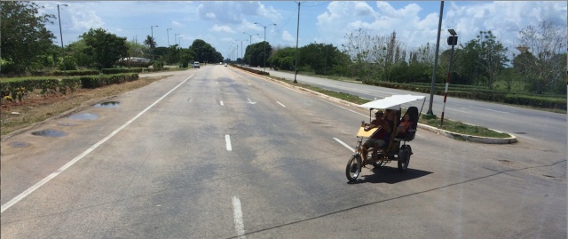 Figure 6. Example of low traffic on road. This road was not far from Havana. 