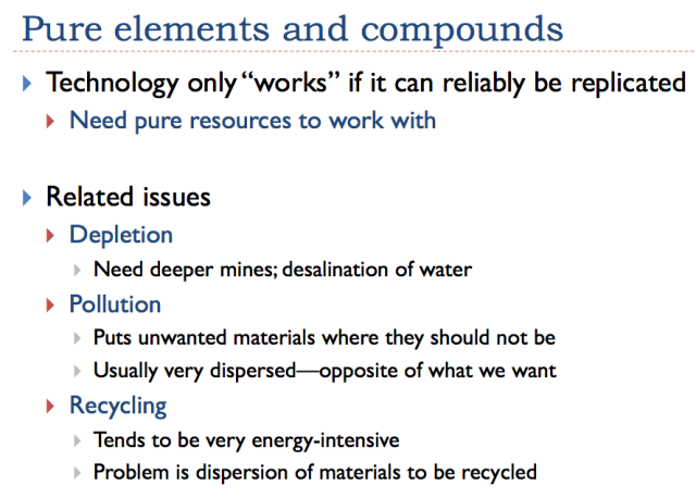 Slide 15. Why pure elements and compounds are needed for complexity
