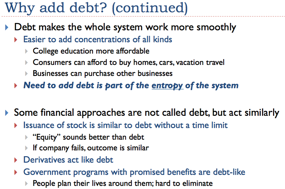 Slide 20. Debt makes the economic system work more smoothly.
