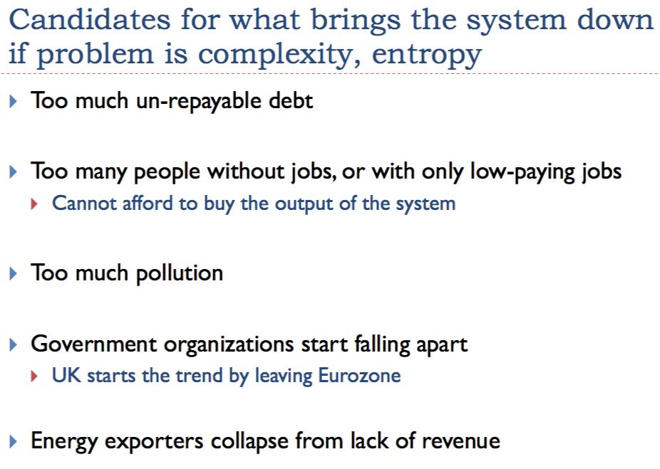 Slide 31. Candidates for what really brings the system down.